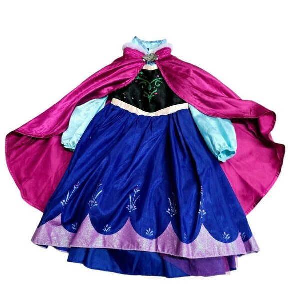Disney Other - Disney Store Frozen Anna Costume Dress W/ Cape | 4